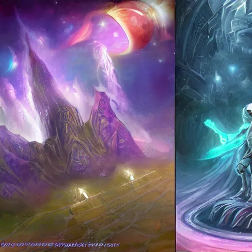 Image similar to fantasy cosmic concept art of the Universes child