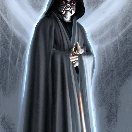 Prompt: emperor palpatine in robes, high detail, digital painting, clear focus, concept art,