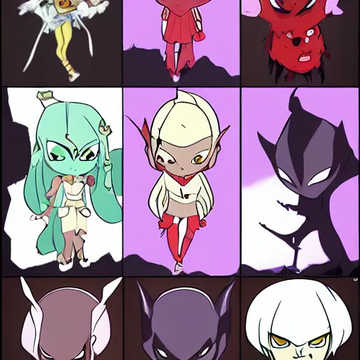 Image similar to vampire with cartoon wakfu style