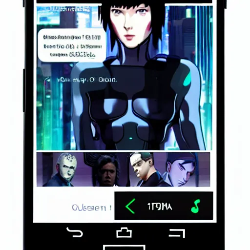 Prompt: ghost in the shell android »