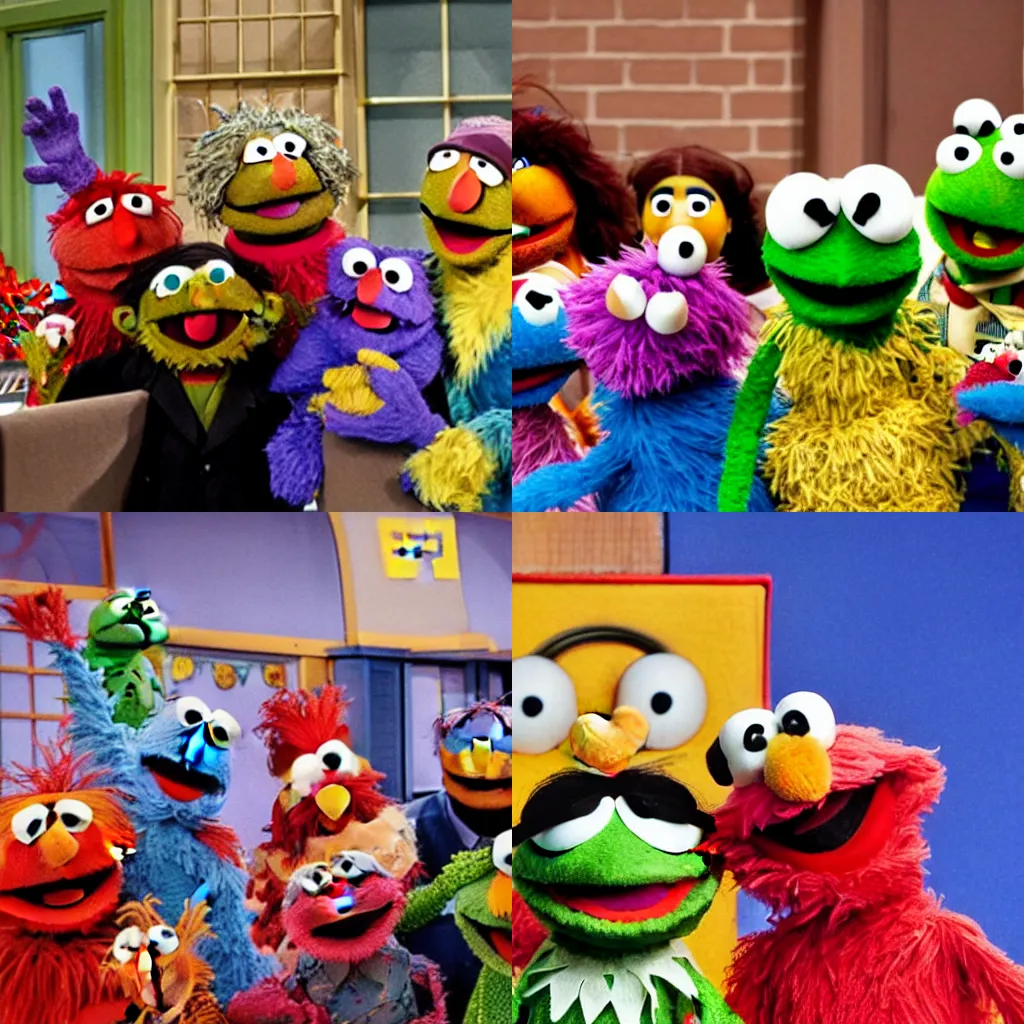 Prompt: Sesame Street, Muppets persecuted, Nazi Germany