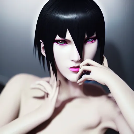 Image similar to ghost in the shell inspired avant - garde art, deco fashion, highly detailed, photorealistic portrait, bright studio setting, studio lighting, crisp quality and light reflections, unreal engine 5 quality render