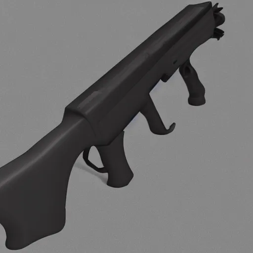 Image similar to skull and gun, 3d render