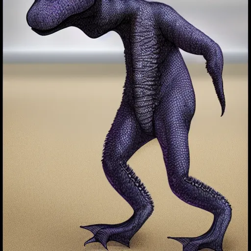 Image similar to bipedal dinosaur person