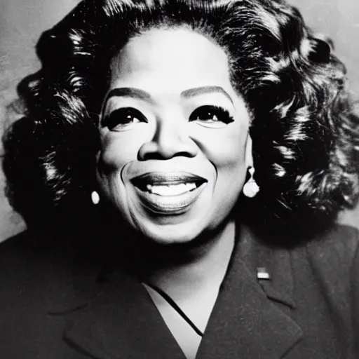 Prompt: photograph of oprah taken in berlin 1 9 4 5