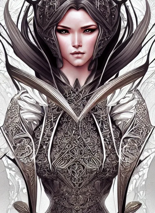 Image similar to Muscular and powerful medieval knight portrait, art nouveau, fantasy, intricate flower designs, elegant, highly detailed, sharp focus, art by Artgerm