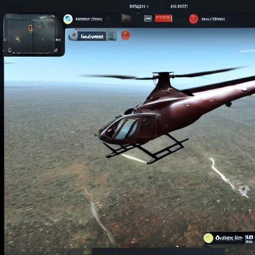 Image similar to elon musk driving a helicopter in war thunder