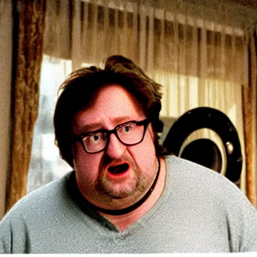 Image similar to gabe newell as a guest in home alone movie