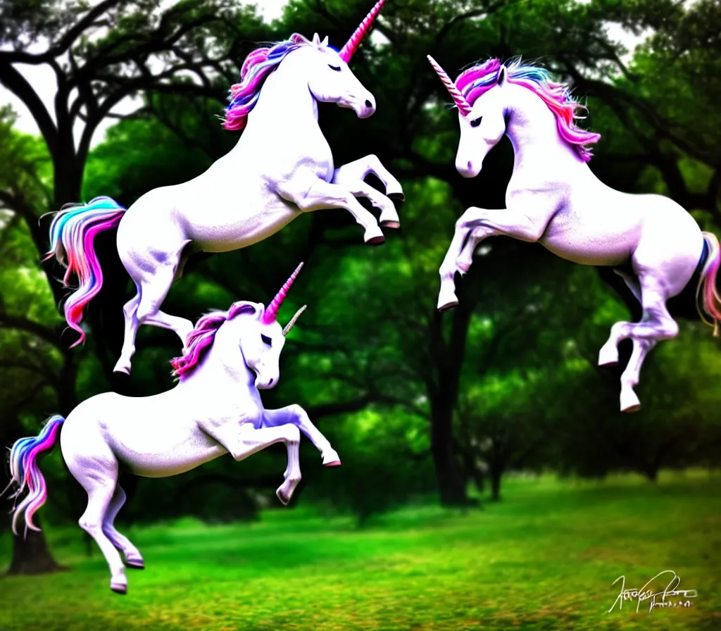 Prompt: A unicorn,flying,Austin Texas photorealistic, high quality photography