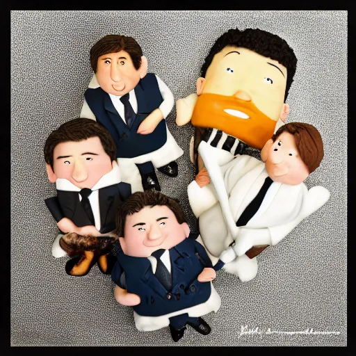 Prompt: The Office cast made from cake, studio photo shoot-n 11