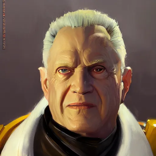 Image similar to greg manchess portrait painting of armored sheev palpatine as overwatch character, medium shot, asymmetrical, profile picture, organic painting, sunny day, matte painting, bold shapes, hard edges, street art, trending on artstation, by huang guangjian and gil elvgren and sachin teng