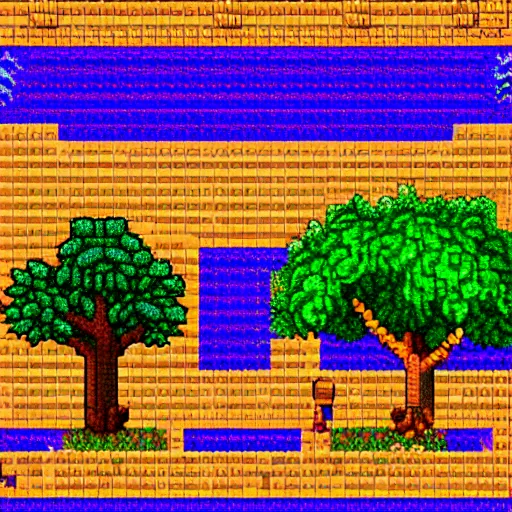 Image similar to 2 d tree from stardew valley pixel art