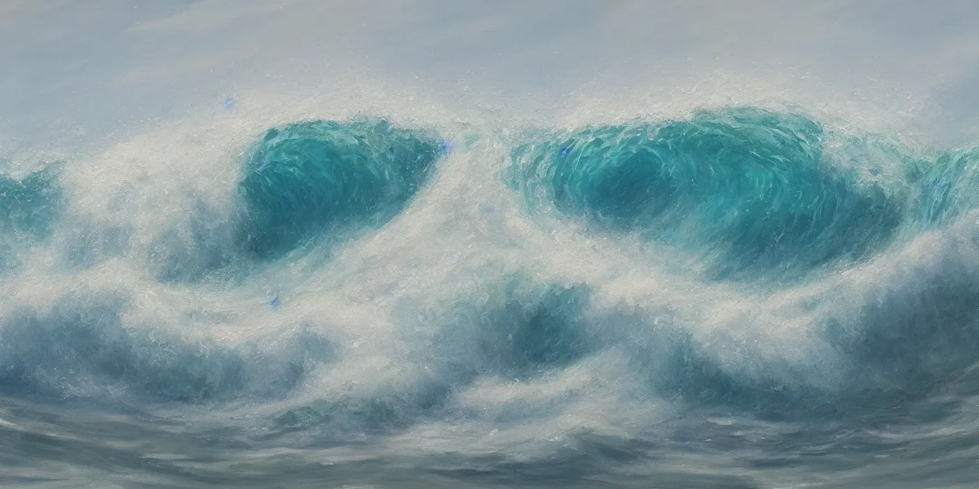 Image similar to a wave, cinematic lighting, detailed oil painting, hyperrealistic, 8k