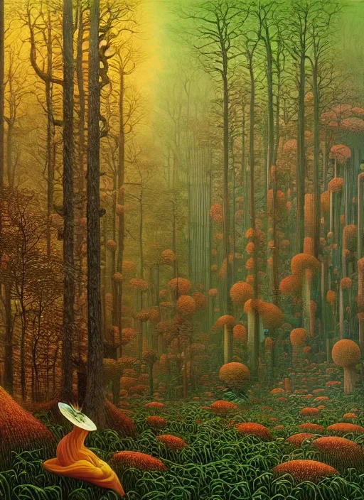 Prompt: hyper detailed 3d render like a Oil painting - the spring comes to the forest, by Jacek Yerka, Mariusz Lewandowski, Houdini algorithmic generative render, Abstract brush strokes, Masterpiece, Edward Hopper and James Gilleard, Zdzislaw Beksinski, Mark Ryden, Wolfgang Lettl, hints of Yayoi Kasuma, octane render, 8k