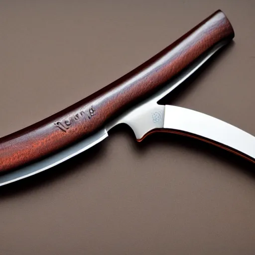 Image similar to a beautiful perfect hand made knife, high details, 8 k photo, ultra sharp