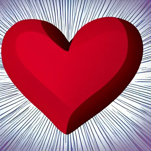 Image similar to fantastic illustration where a red heart appears