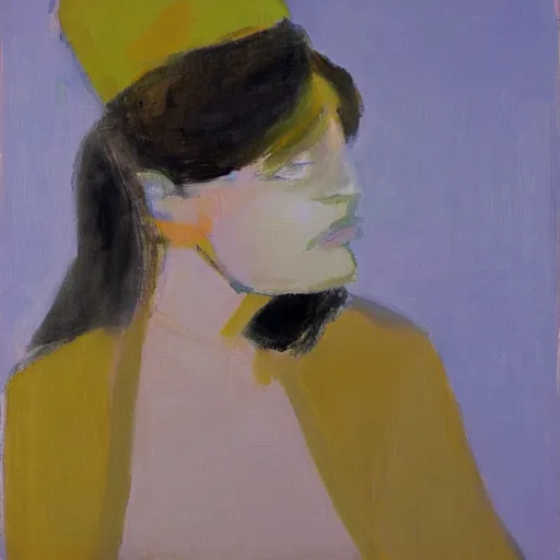 Prompt: painting of a woman in the style of richard diebenkorn