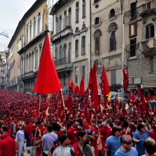 Image similar to communist parade in Genova