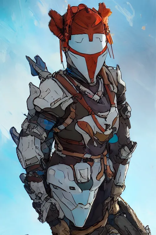 Image similar to combination suit armor aloy horizon forbidden west horizon zero dawn robot ninja mask helmet backpack tribal, art gta 5 comics, official fanart behance hd artstation by jesper ejsing, by rhads, makoto shinkai and lois van baarle, ilya kuvshinov, ossdraws radiating a glowing aura cgi rtx 2 0 2 2