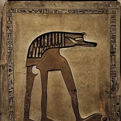 Image similar to An ancient Egyptian sportscar, ambrotype