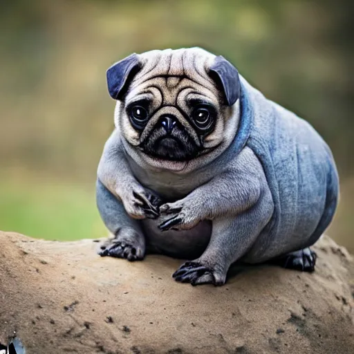 Image similar to a Tardigrade Pug Hybrid, A tardigrade that looks like a pug, afternoon hangout, good times photograph, candid