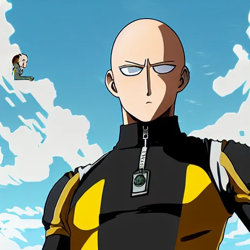 Image similar to Saitama as one punch man as a grand theft auto 5 character