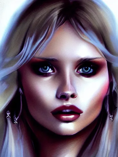 Image similar to portrait of abbey lee by kilart artstation