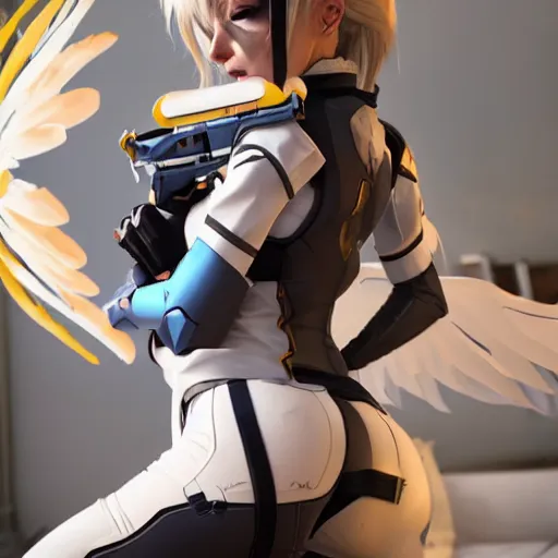 Prompt: mercy ( overwatch ) by mad dog jones