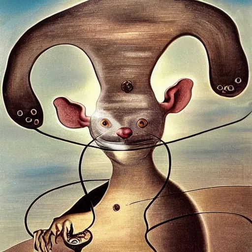 Prompt: mouse wizard, by salvador dali