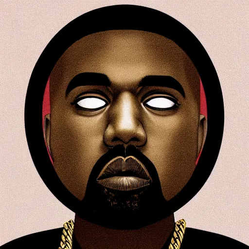 Prompt: minimal rap album cover for Kanye West DONDA 2 designed by Eiichiro Oda, HD, artstation