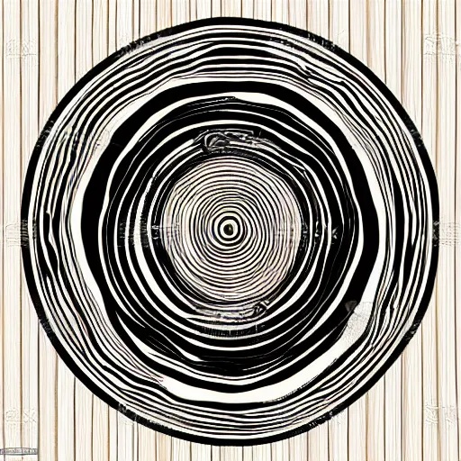 Image similar to lathe inside wooden bowl, vector art, simple