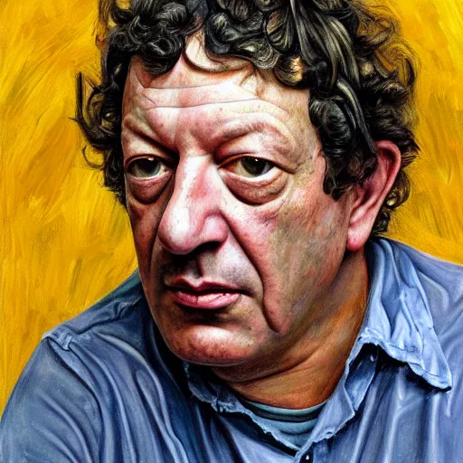 Image similar to high quality high detail painting by lucian freud, hd, dean ween, portrait