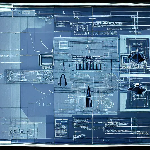 Image similar to blueprint of secret alien technology