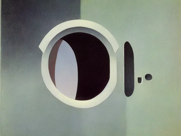 Image similar to keyhole, painting by rene magritte, high detail, high resolution