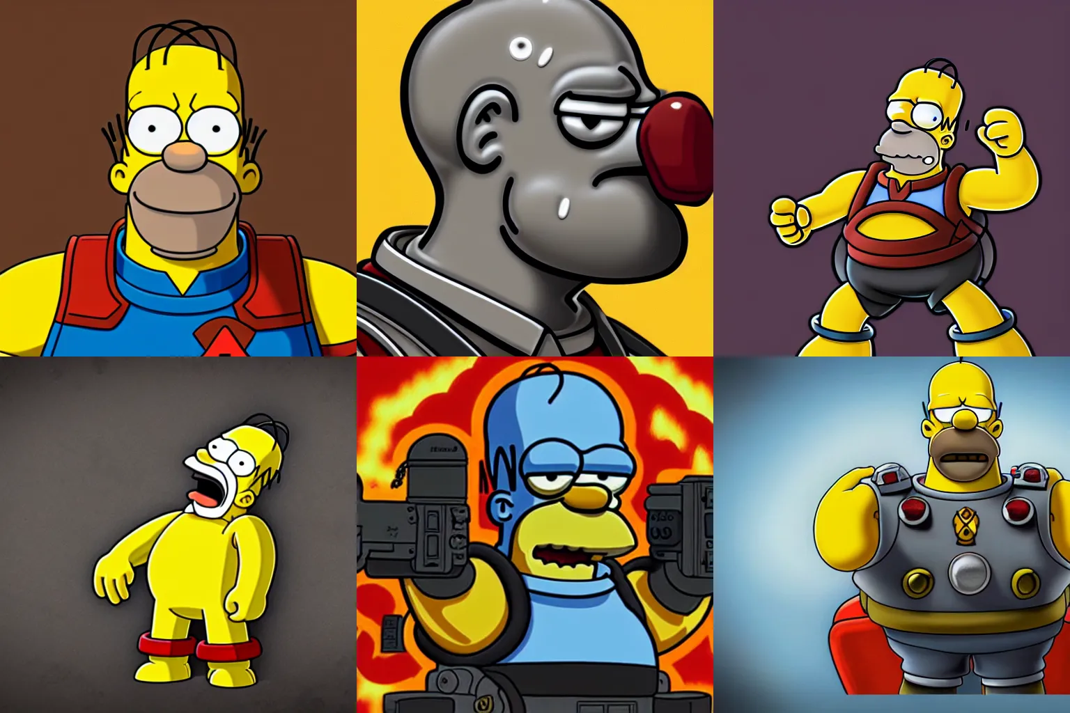 Prompt: Homer Simpson in Warhammer 40k portrait, 4k resolution, highly detailed, artstation, very sharp, epic