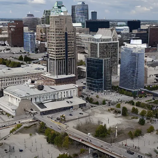 Image similar to city of winnipeg downtown 100 years in the future