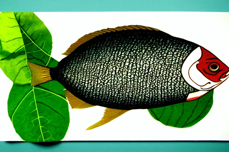 Image similar to fish and leaf