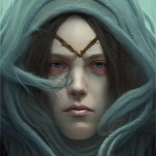 Image similar to apocalyptic jsjzh portrait by charles vess and james jean and erik jones and rhads, 3 d octane render, inspired by avatr, beautiful fine face features, intricate high details, sharp, ultradetailed