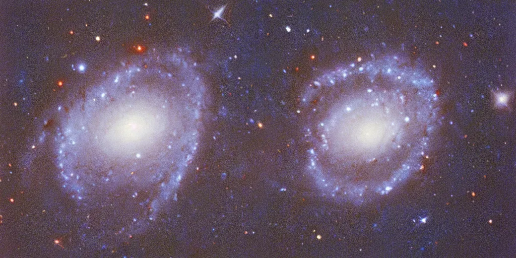 Image similar to view of the one spiral galaxy, deep space, dark space, kodak gold 2 0 0, megapixel