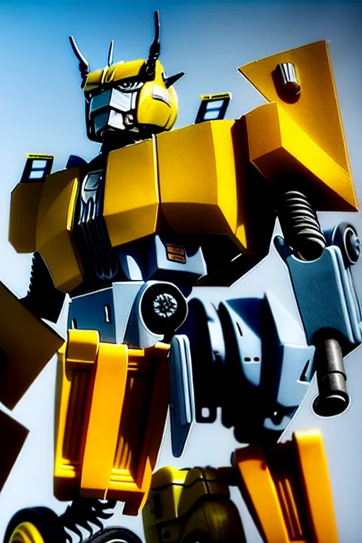 Prompt: movie still from transformers film series, bumblebee,