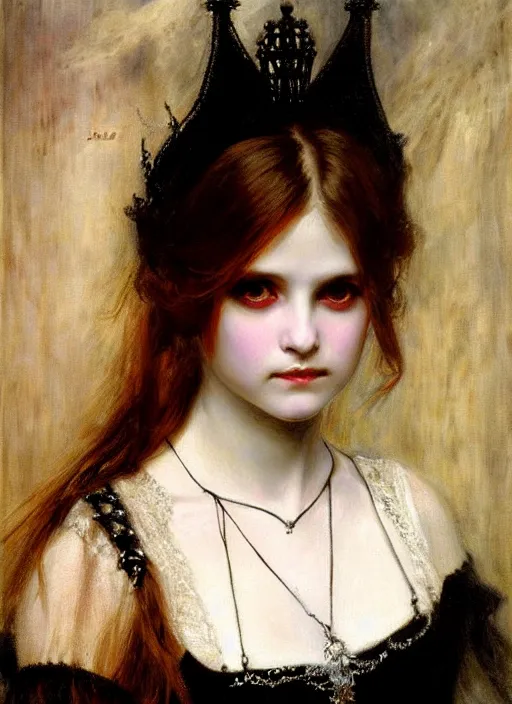Prompt: gothic princess portrait. by william henry hunt!!, highly detailded