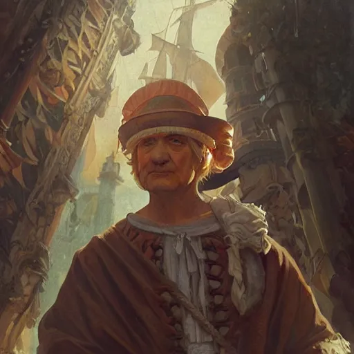 Prompt: Christopher Columbus, first step in New World, highly detailed, digital painting, artstation, concept art, sharp focus, illustration, art by artgerm and greg rutkowski and alphonse mucha