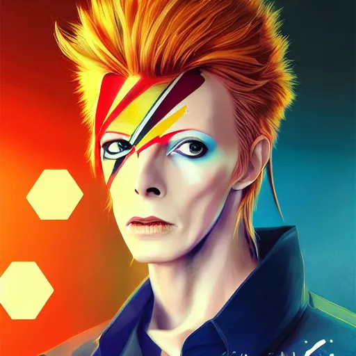 Prompt: an anime portrait of david bowie, by stanley artgerm lau, wlop, rossdraws, james jean, andrei riabovitchev, marc simonetti, da vinci, and sakimichan, tranding on artstation