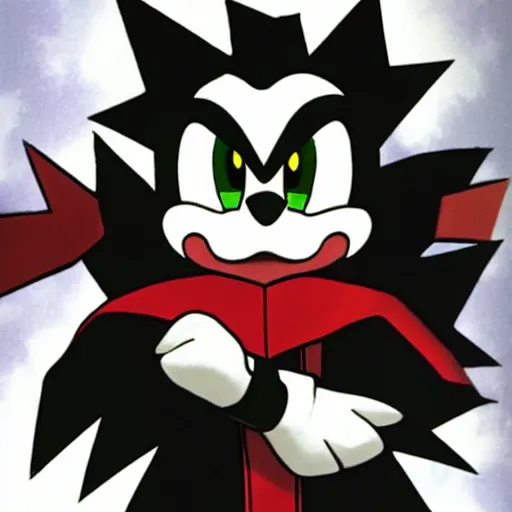 Image similar to a photograph of Shadow the Hedgehog graduating