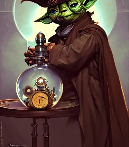 Grogu Levitea Jedi Cup of Tea (Star Wars) Parody Art Print