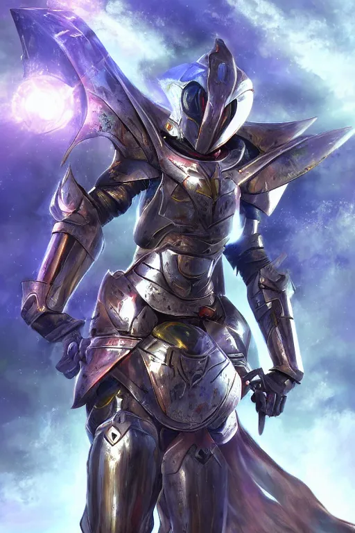 Image similar to helmet armor guardian destiny in witch queen illumination ray tracing hdr fanart arstation by sung choi robot ninja mask and eric pfeiffer and gabriel garza and casper konefal