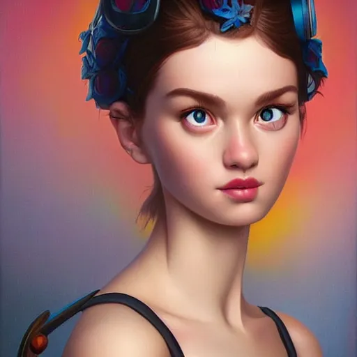 Image similar to lofi portrait, Pixar style, by Tristan Eaton Stanley Artgerm and Tom Bagshaw.