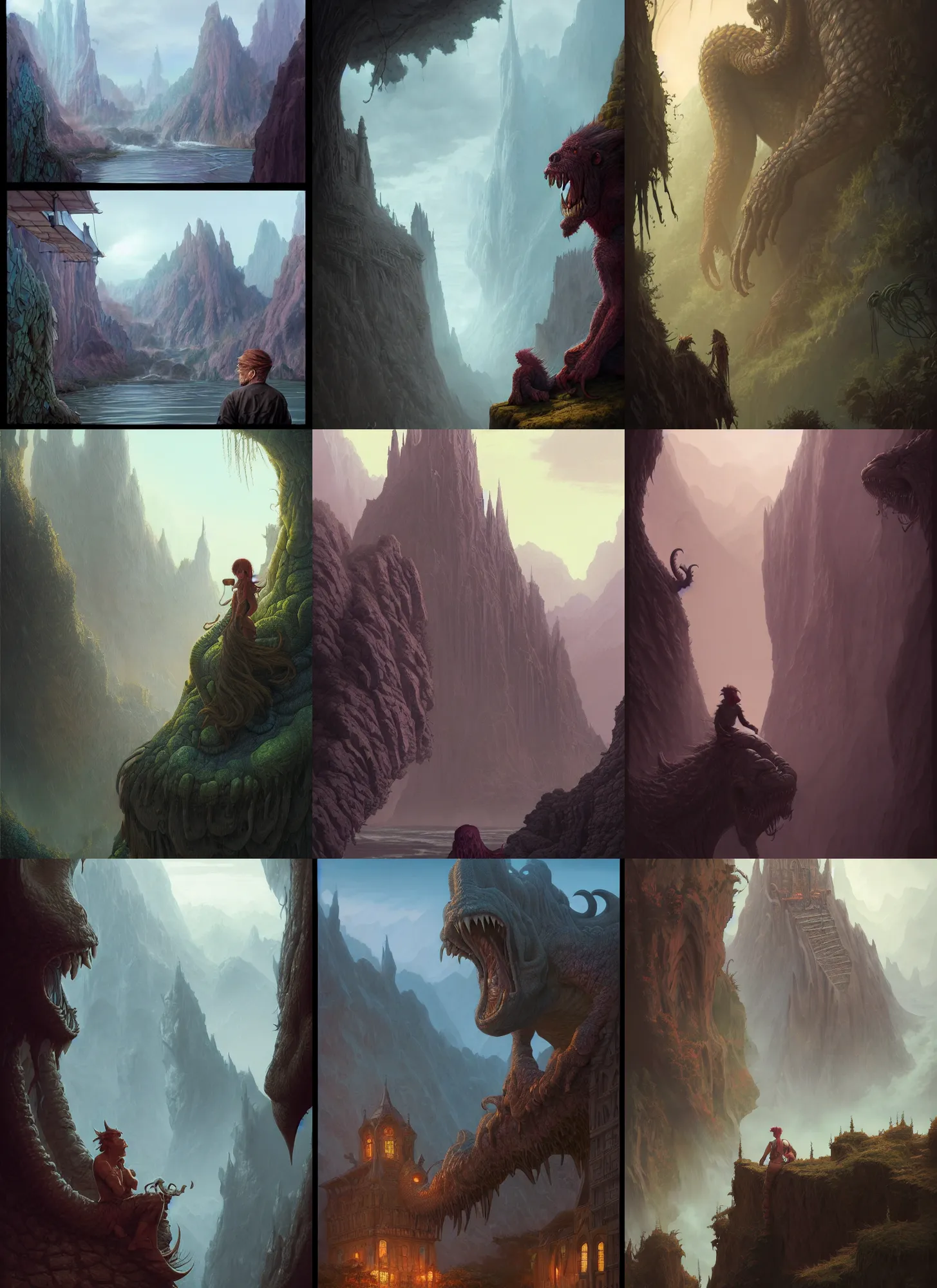 Prompt: a beautiful hyper realistic detailed matte painting of * * a monsterologist, who can be absent - minded. * * by moebius and andreas rocha, trending on artstation, barometric projection, lens 5 0 mm