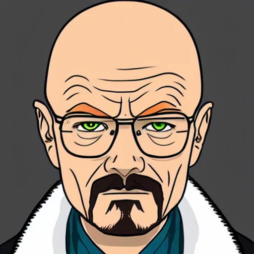 Image similar to walter white anime