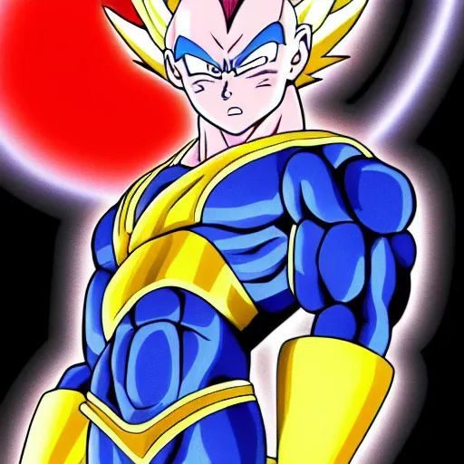 Image similar to majin vegeta fan art